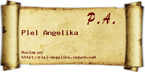 Plel Angelika névjegykártya